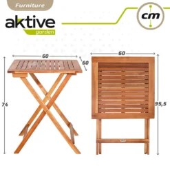 Aktive Acacia Wood Table And Two Chairs Set -Robens Sales Store aktive acacia wood table and two chairs set 5