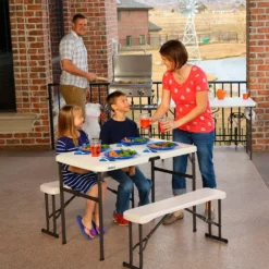 Lifetime Ultra-Resistant Folding Table With 2 Benches Set 106 X 61 X 74 Cm UV100 -Robens Sales Store lifetime ultra resistant folding table with 2 benches set 106 x 61 x 74 cm uv100 6