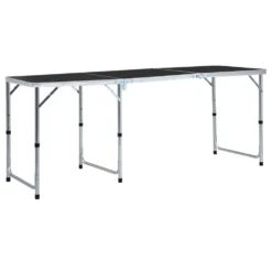 VIDAXL Foldable Camping Table Aluminium 180X60Cm