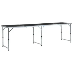 VIDAXL Foldable Camping Table Aluminium 240X60Cm